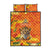 Personalized Netherlands Koninginnedag Quilt Bed Set 30th April Lioness with Orange Tulip
