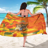 Personalized Netherlands Koninginnedag Sarong 30th April Lioness with Orange Tulip