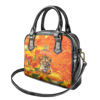 Personalized Netherlands Koninginnedag Shoulder Handbag 30th April Lioness with Orange Tulip