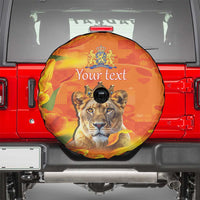 Personalized Netherlands Koninginnedag Spare Tire Cover 30th April Lioness with Orange Tulip