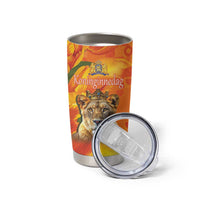 Personalized Netherlands Koninginnedag Tumbler Cup 30th April Lioness with Orange Tulip