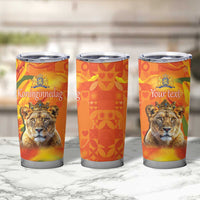 Personalized Netherlands Koninginnedag Tumbler Cup 30th April Lioness with Orange Tulip