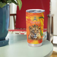 Personalized Netherlands Koninginnedag Tumbler Cup 30th April Lioness with Orange Tulip