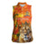 Personalized Netherlands Koninginnedag Women Sleeveless Polo Shirt 30th April Lioness with Orange Tulip