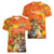 Personalized Netherlands Koninginnedag Women V-Neck T-Shirt 30th April Lioness with Orange Tulip