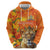 Personalized Netherlands Koninginnedag Zip Hoodie 30th April Lioness with Orange Tulip