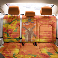 Personalized Netherlands Orange Tulip and Wildmill Back Car Seat Cover