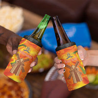 Personalized Netherlands Orange Tulip and Wildmill 4 in 1 Can Cooler Tumbler