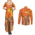 Personalized Netherlands Orange Tulip and Wildmill Couples Matching Summer Maxi Dress and Long Sleeve Button Shirt
