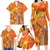 Personalized Netherlands Orange Tulip and Wildmill Family Matching Long Sleeve Bodycon Dress and Hawaiian Shirt