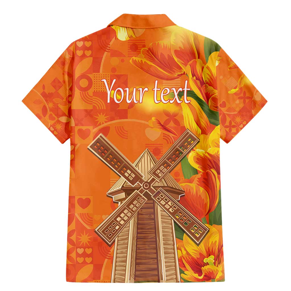 Personalized Netherlands Orange Tulip and Wildmill Family Matching Mermaid Dress and Hawaiian Shirt