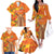 Personalized Netherlands Orange Tulip and Wildmill Family Matching Off The Shoulder Long Sleeve Dress and Hawaiian Shirt
