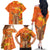 Personalized Netherlands Orange Tulip and Wildmill Family Matching Off The Shoulder Long Sleeve Dress and Hawaiian Shirt