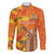 Personalized Netherlands Orange Tulip and Wildmill Family Matching Off The Shoulder Long Sleeve Dress and Hawaiian Shirt