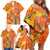 Personalized Netherlands Orange Tulip and Wildmill Family Matching Off Shoulder Short Dress and Hawaiian Shirt