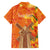 Personalized Netherlands Orange Tulip and Wildmill Family Matching Short Sleeve Bodycon Dress and Hawaiian Shirt