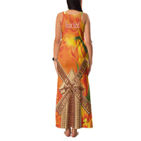 Personalized Netherlands Orange Tulip and Wildmill Family Matching Tank Maxi Dress and Hawaiian Shirt