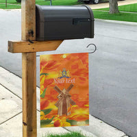 Personalized Netherlands Orange Tulip and Wildmill Garden Flag