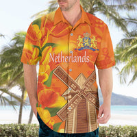 Personalized Netherlands Orange Tulip and Wildmill Hawaiian Shirt