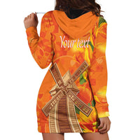 Personalized Netherlands Orange Tulip and Wildmill Hoodie Dress