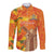 Personalized Netherlands Orange Tulip and Wildmill Long Sleeve Button Shirt