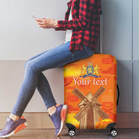 Personalized Netherlands Orange Tulip and Wildmill Luggage Cover
