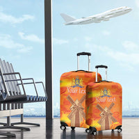 Personalized Netherlands Orange Tulip and Wildmill Luggage Cover