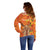 Personalized Netherlands Orange Tulip and Wildmill Off Shoulder Sweater