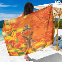 Personalized Netherlands Orange Tulip and Wildmill Sarong