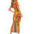 Personalized Netherlands Orange Tulip and Wildmill Short Sleeve Bodycon Dress