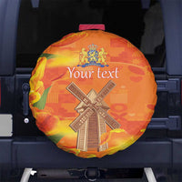Personalized Netherlands Orange Tulip and Wildmill Spare Tire Cover