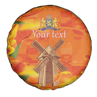 Personalized Netherlands Orange Tulip and Wildmill Spare Tire Cover