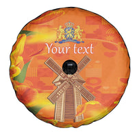 Personalized Netherlands Orange Tulip and Wildmill Spare Tire Cover