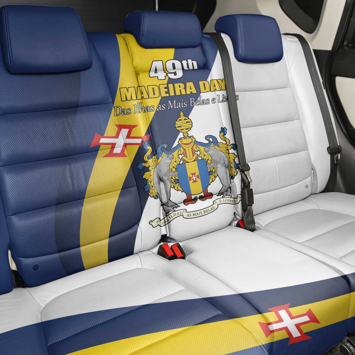 Portugal Madeira Day 1st July Back Car Seat Cover Das Ilhas as Mais Belas e Livres LT17