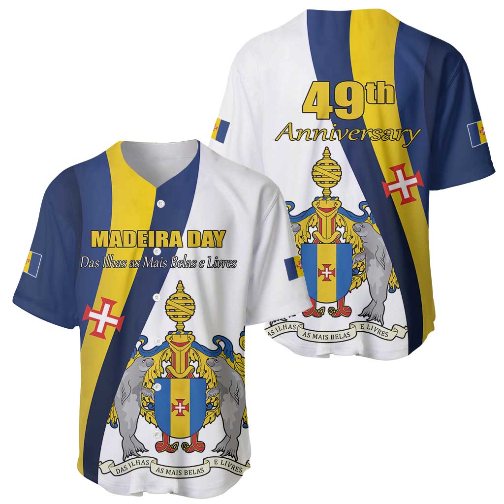 Portugal Madeira Day 1st July Baseball Jersey Das Ilhas as Mais Belas e Livres LT17