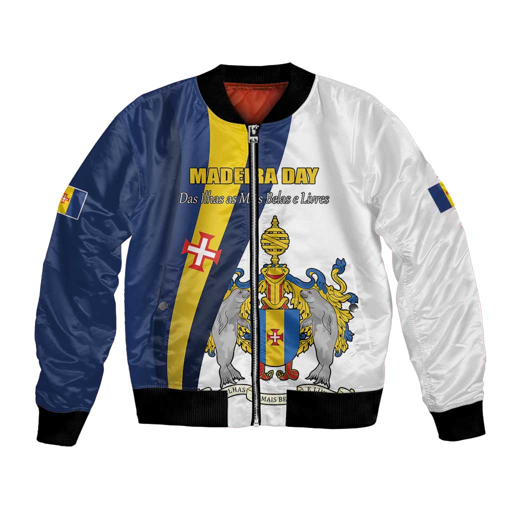 Portugal Madeira Day 1st July Bomber Jacket Das Ilhas as Mais Belas e Livres LT17