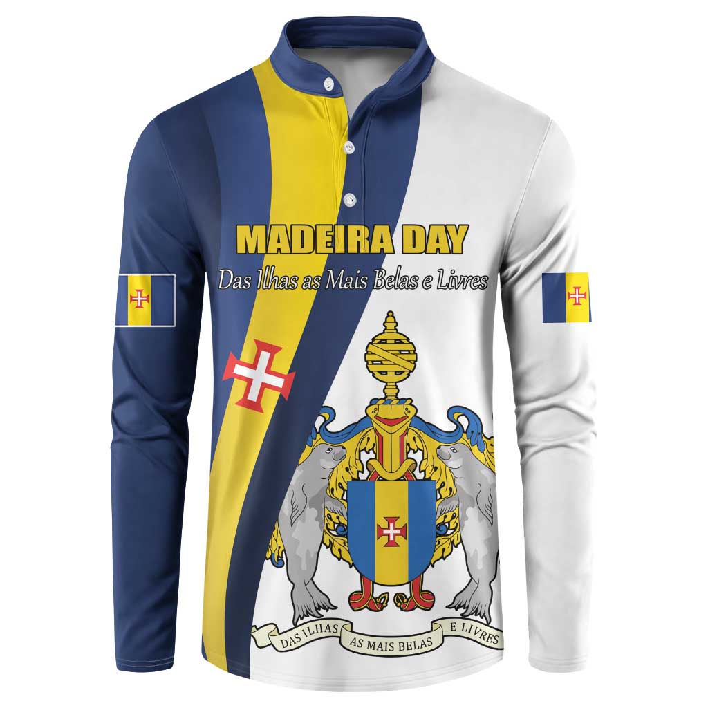 Portugal Madeira Day 1st July Button Sweatshirt Das Ilhas as Mais Belas e Livres LT17
