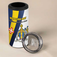 Portugal Madeira Day 1st July 4 in 1 Can Cooler Tumbler Das Ilhas as Mais Belas e Livres LT17