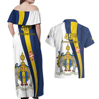 Portugal Madeira Day 1st July Couples Matching Off Shoulder Maxi Dress and Hawaiian Shirt Das Ilhas as Mais Belas e Livres LT17