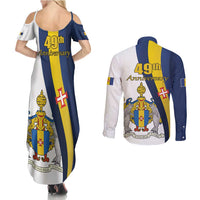 Portugal Madeira Day 1st July Couples Matching Summer Maxi Dress and Long Sleeve Button Shirt Das Ilhas as Mais Belas e Livres LT17