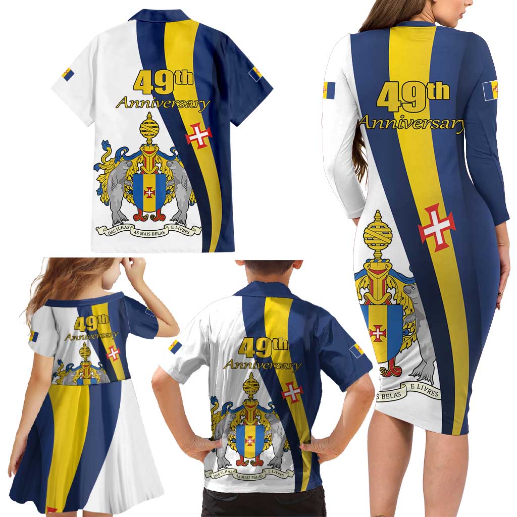 Portugal Madeira Day 1st July Family Matching Long Sleeve Bodycon Dress and Hawaiian Shirt Das Ilhas as Mais Belas e Livres LT17