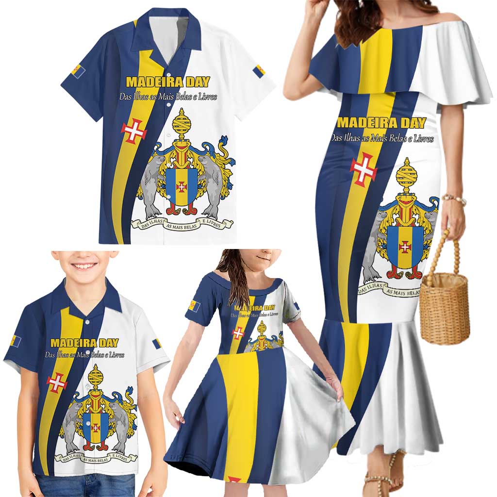 Portugal Madeira Day 1st July Family Matching Mermaid Dress and Hawaiian Shirt Das Ilhas as Mais Belas e Livres LT17