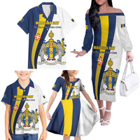 Portugal Madeira Day 1st July Family Matching Off The Shoulder Long Sleeve Dress and Hawaiian Shirt Das Ilhas as Mais Belas e Livres LT17