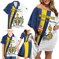 Portugal Madeira Day 1st July Family Matching Off Shoulder Short Dress and Hawaiian Shirt Das Ilhas as Mais Belas e Livres LT17