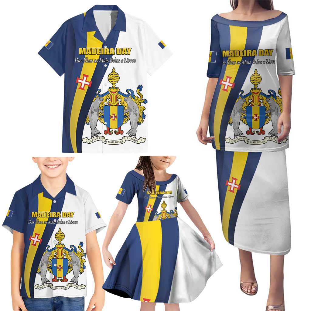 Portugal Madeira Day 1st July Family Matching Puletasi and Hawaiian Shirt Das Ilhas as Mais Belas e Livres LT17