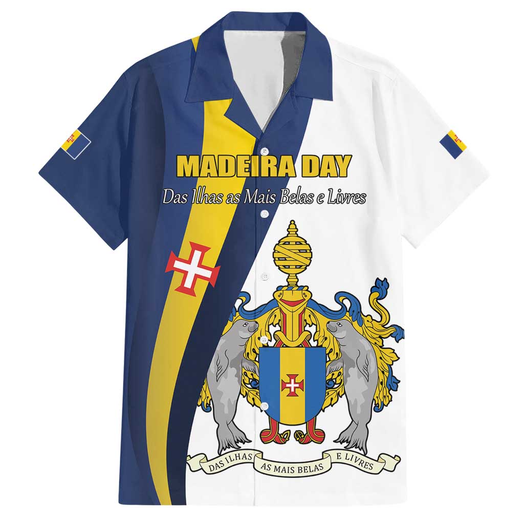 Portugal Madeira Day 1st July Family Matching Short Sleeve Bodycon Dress and Hawaiian Shirt Das Ilhas as Mais Belas e Livres LT17