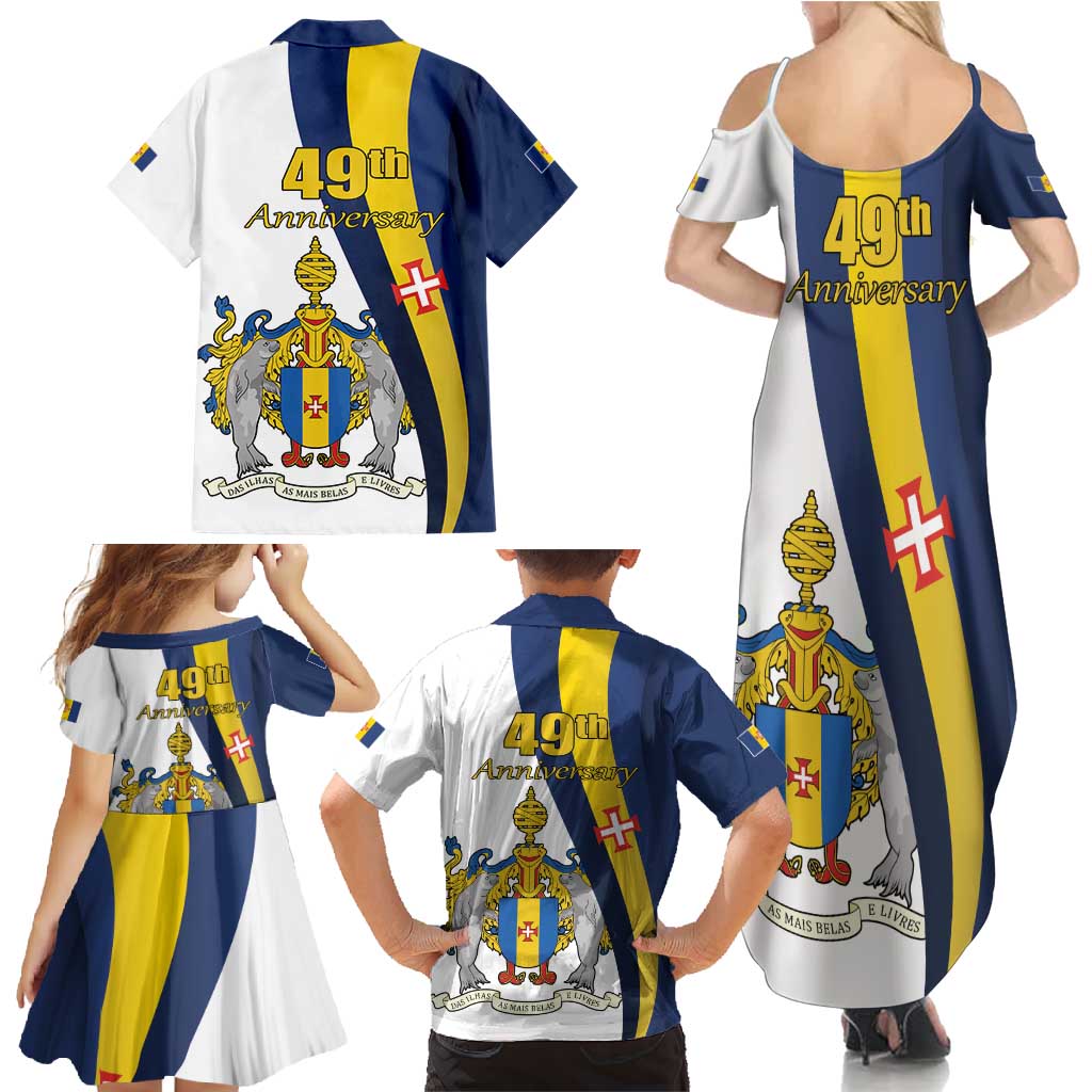 Portugal Madeira Day 1st July Family Matching Summer Maxi Dress and Hawaiian Shirt Das Ilhas as Mais Belas e Livres LT17