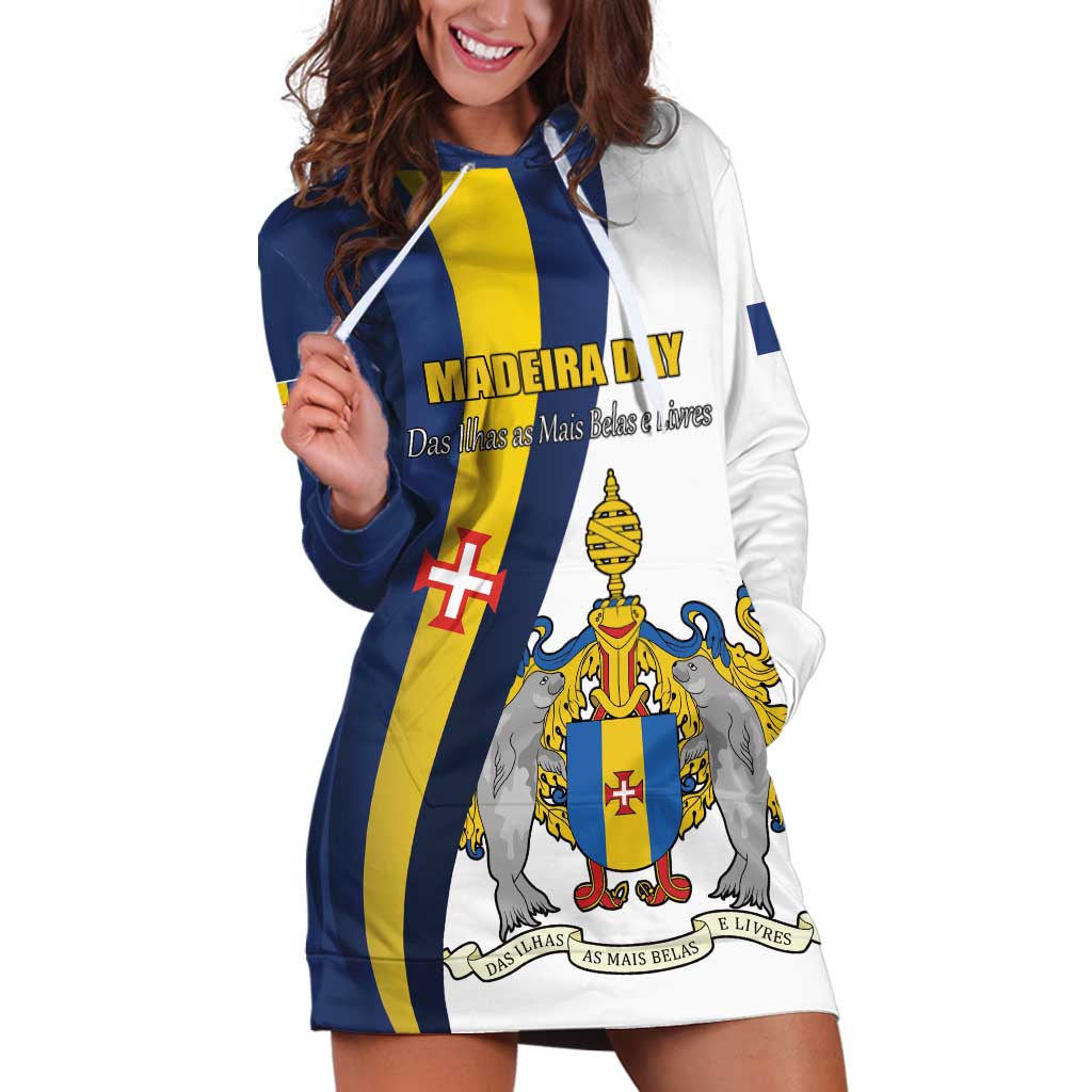 Portugal Madeira Day 1st July Hoodie Dress Das Ilhas as Mais Belas e Livres LT17