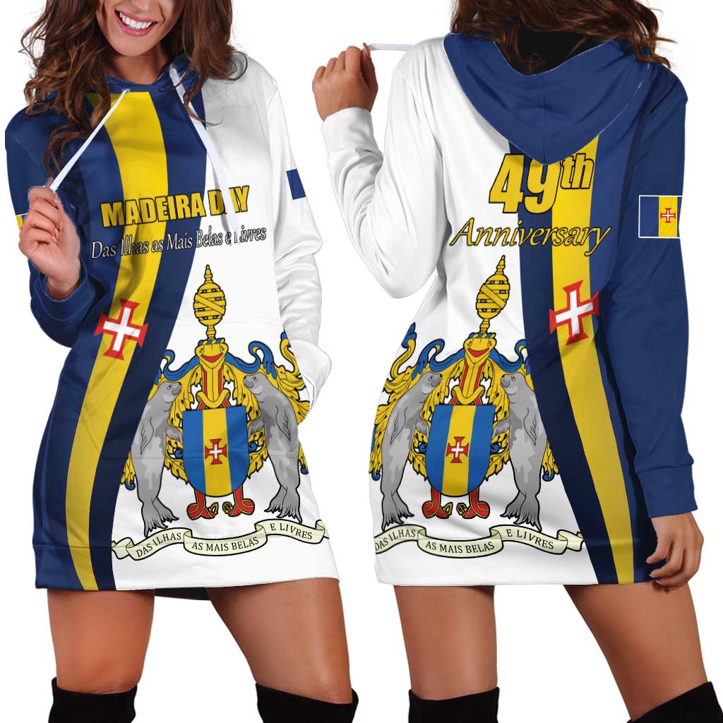 Portugal Madeira Day 1st July Hoodie Dress Das Ilhas as Mais Belas e Livres LT17