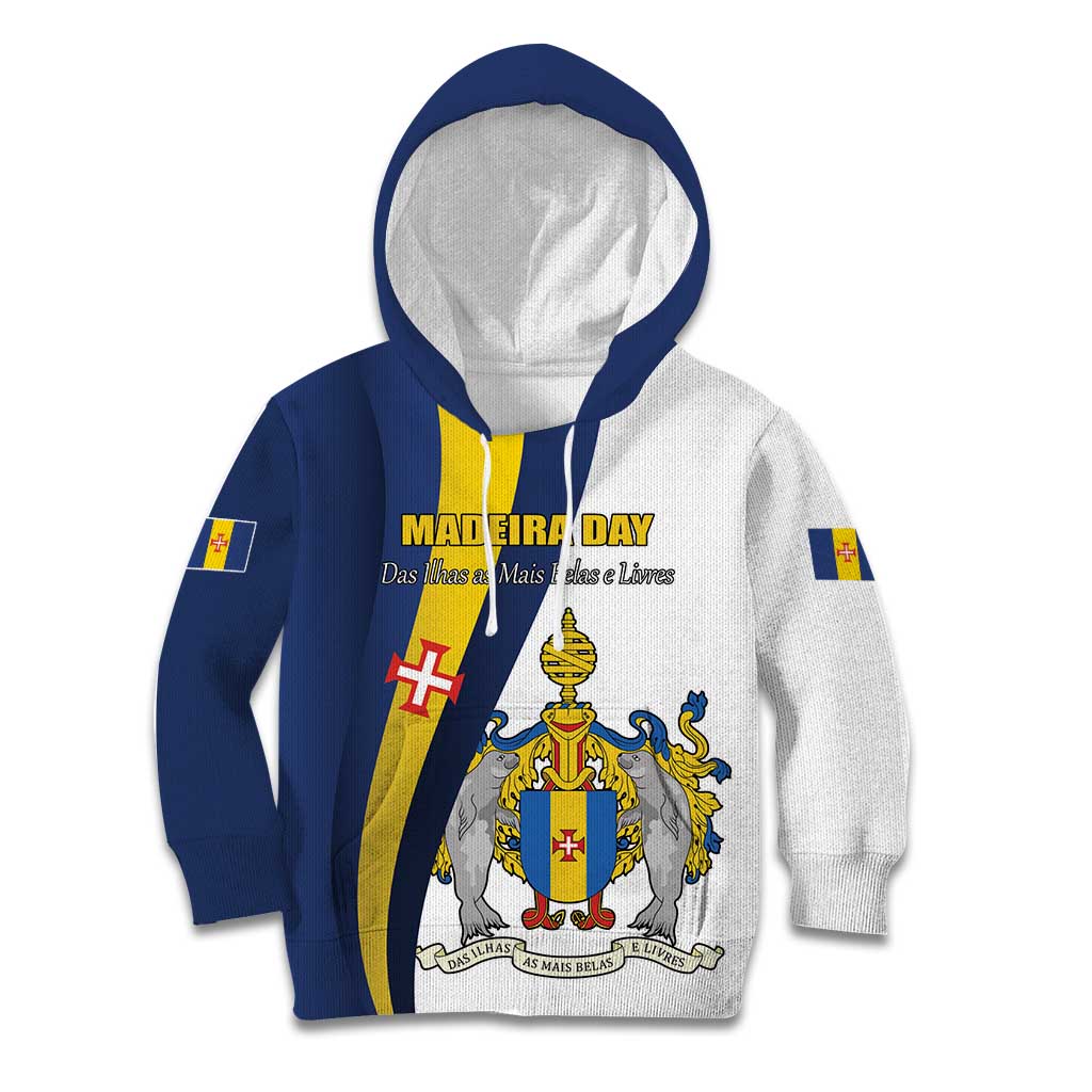 Portugal Madeira Day 1st July Kid Hoodie Das Ilhas as Mais Belas e Livres LT17